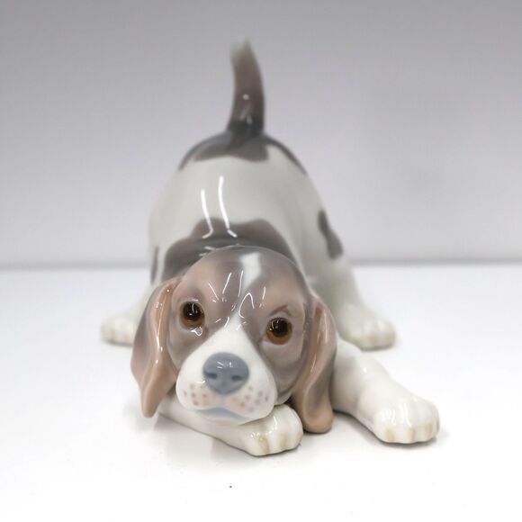 Lladró Other - Vintage LLADRO Playful Puppy Figurine Glossy Porcelain